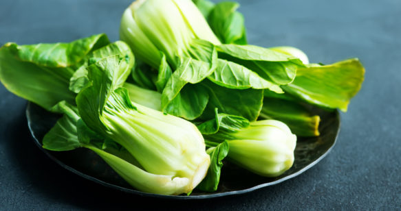 Baby Bok Choy Salad with Golden Raisins and Sesame Dressing