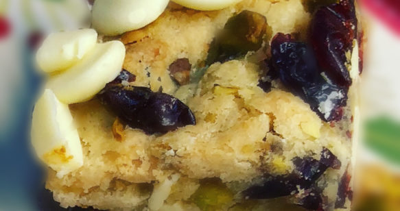 Cranberry Pistachio Blondies