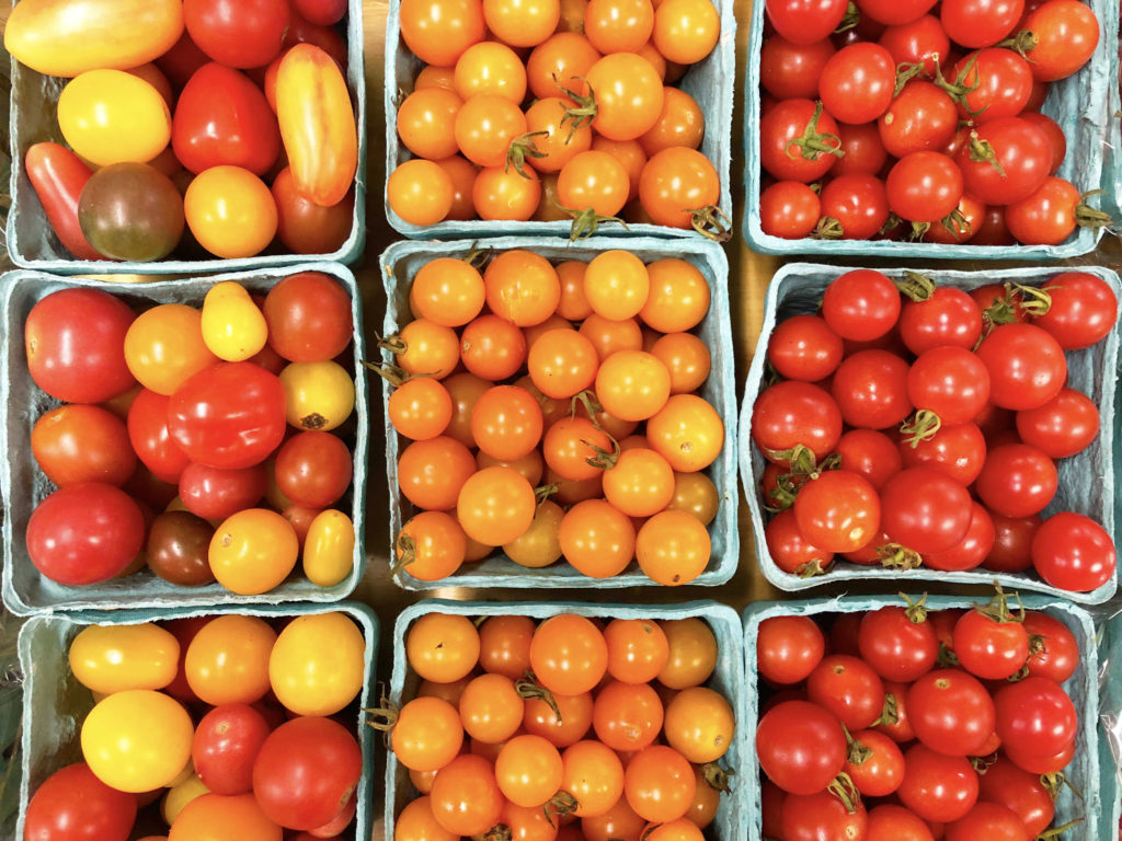 Local cherry tomatoes at the Fruit Center Marketplace