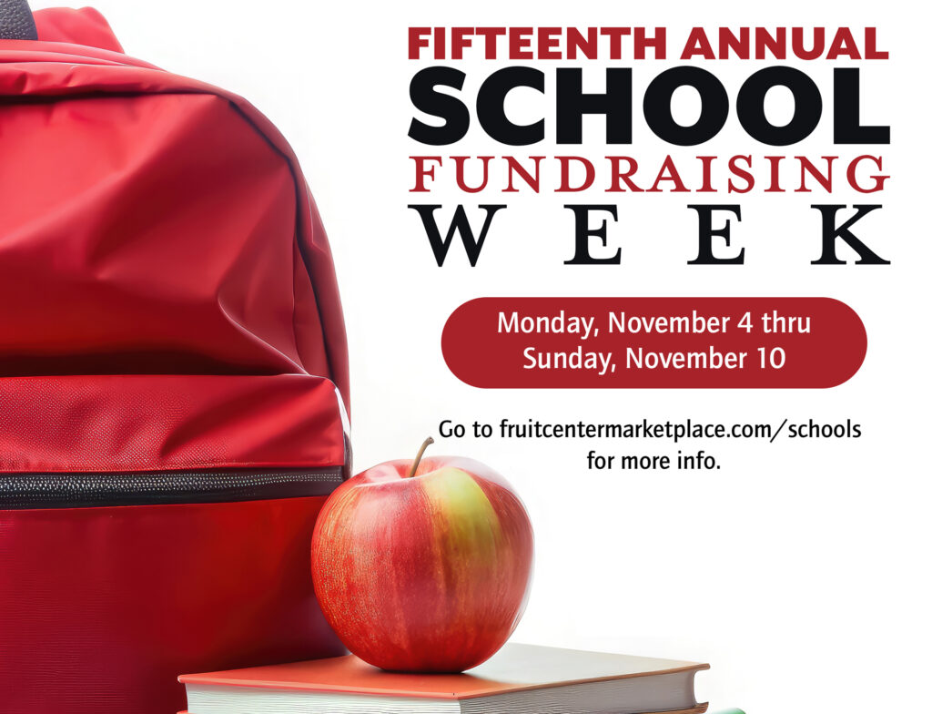 Our annual School Fundraising Week is Monday, November 4 through Sunday, November 10.